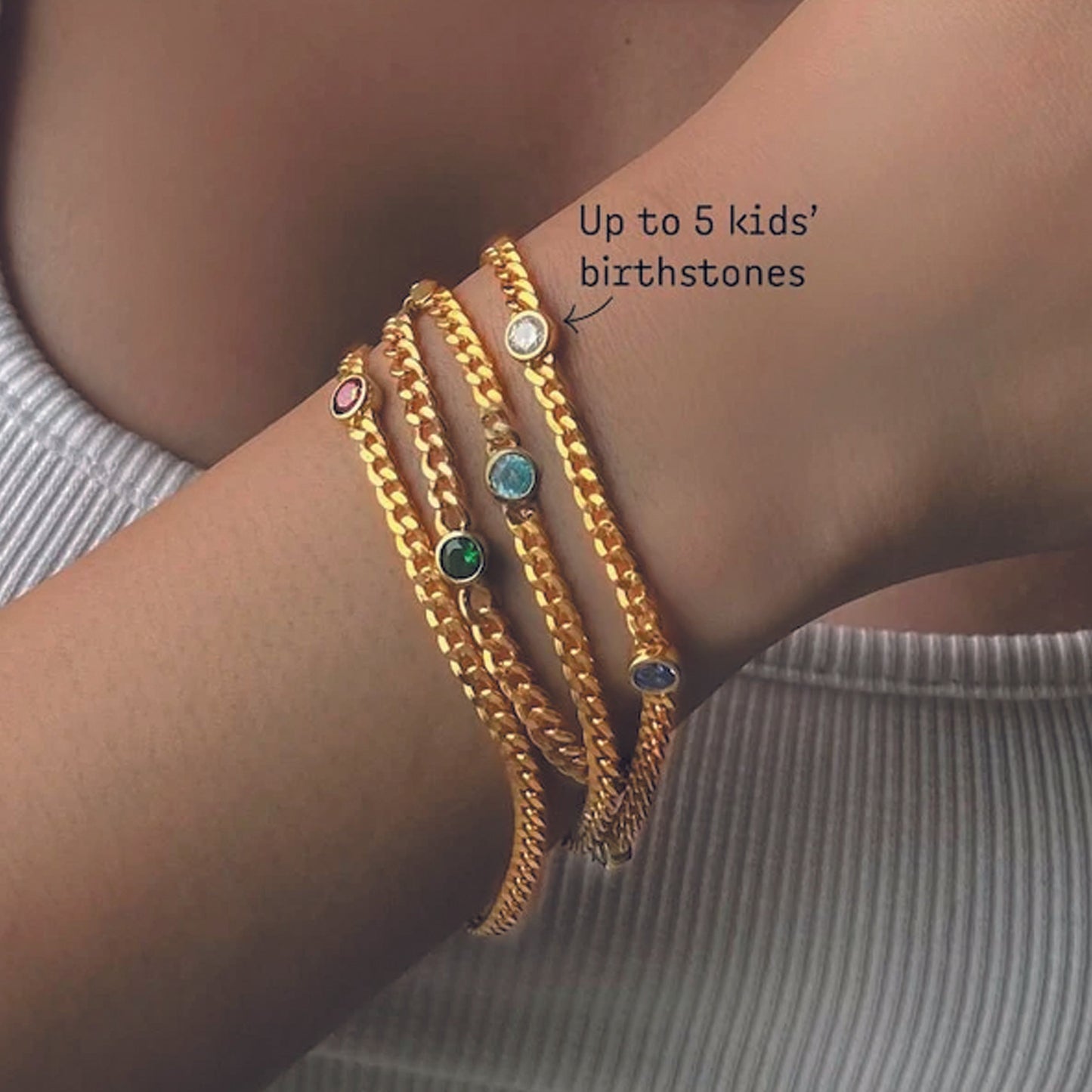 family birthstones bracelet
