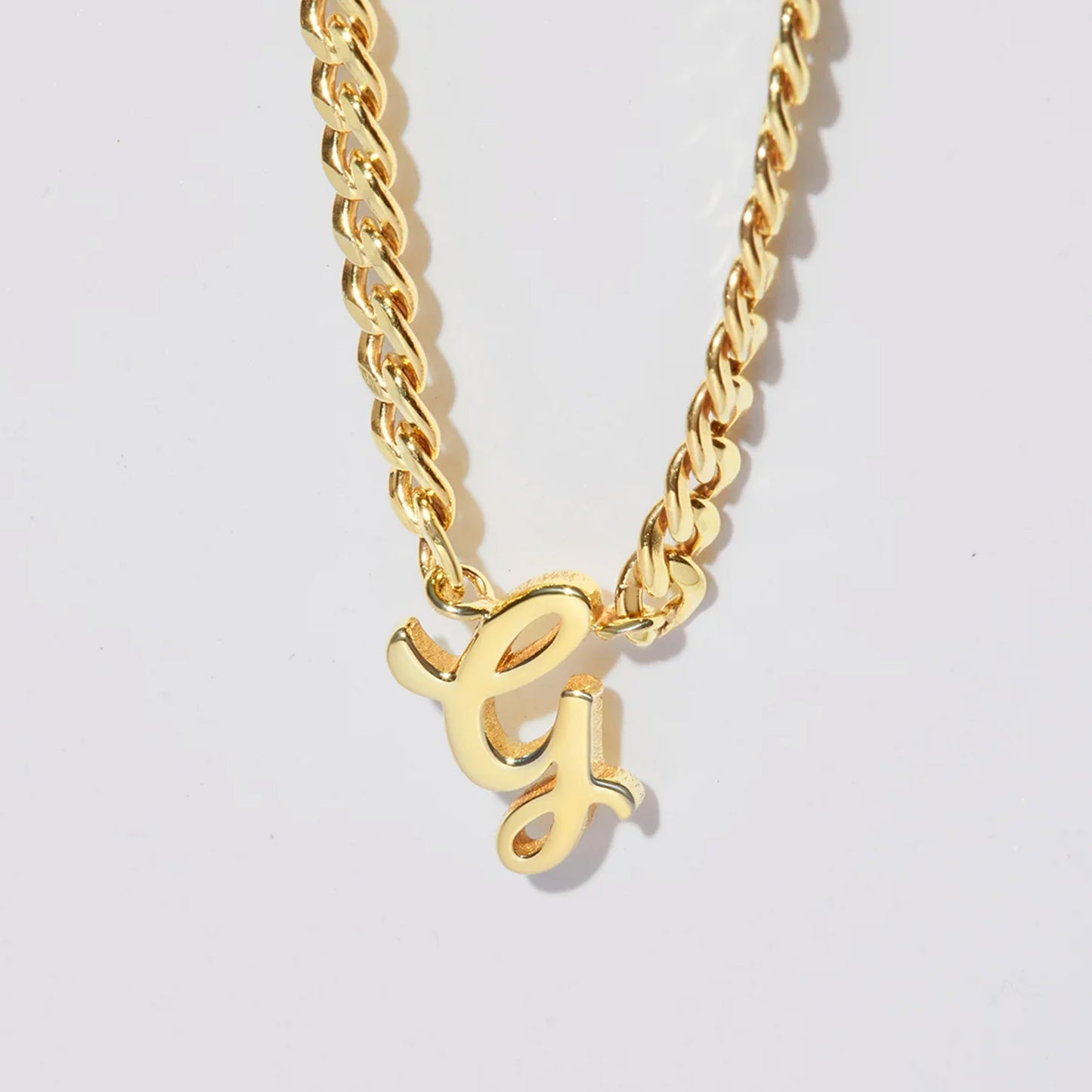 gold initial necklace
