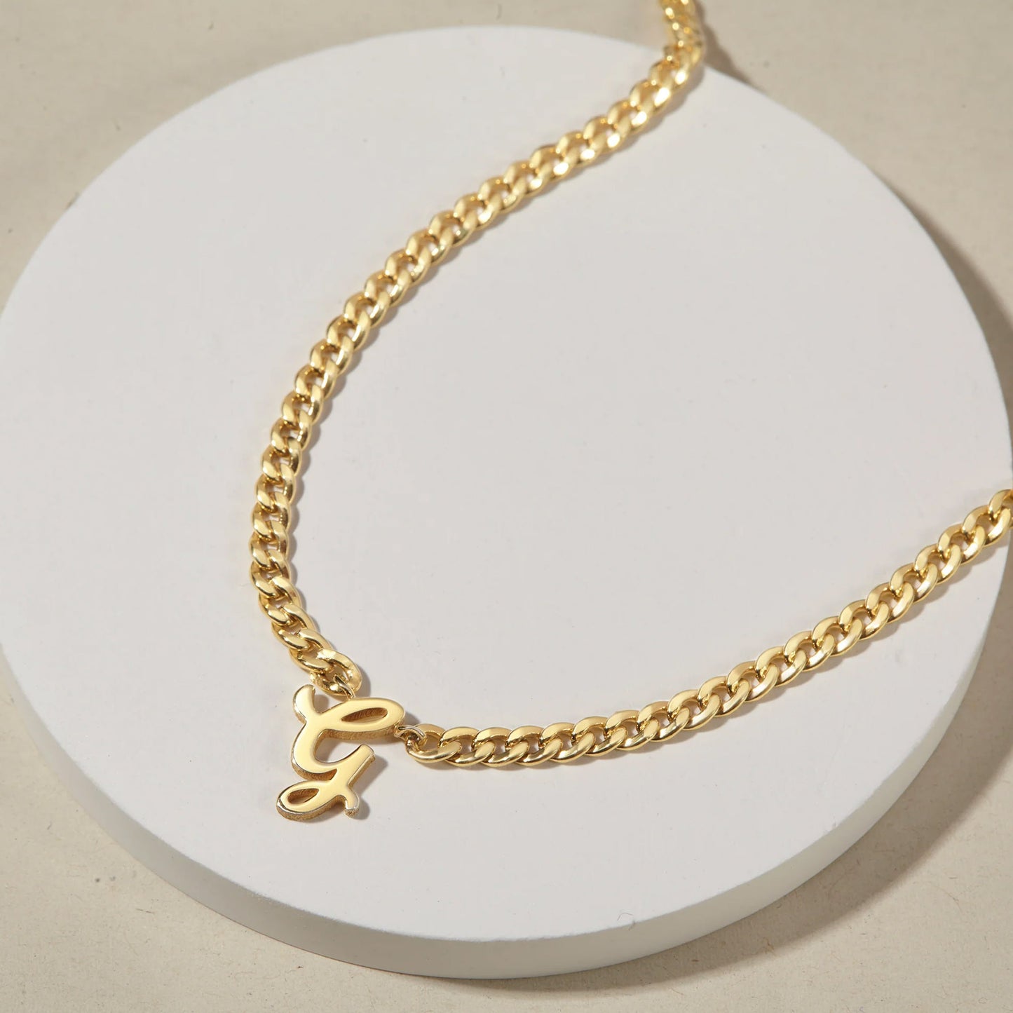 gold letter necklace