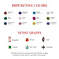 birthstone colours & shapes