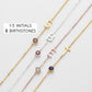 birthstone initial necklace