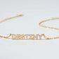 cz pave name necklace