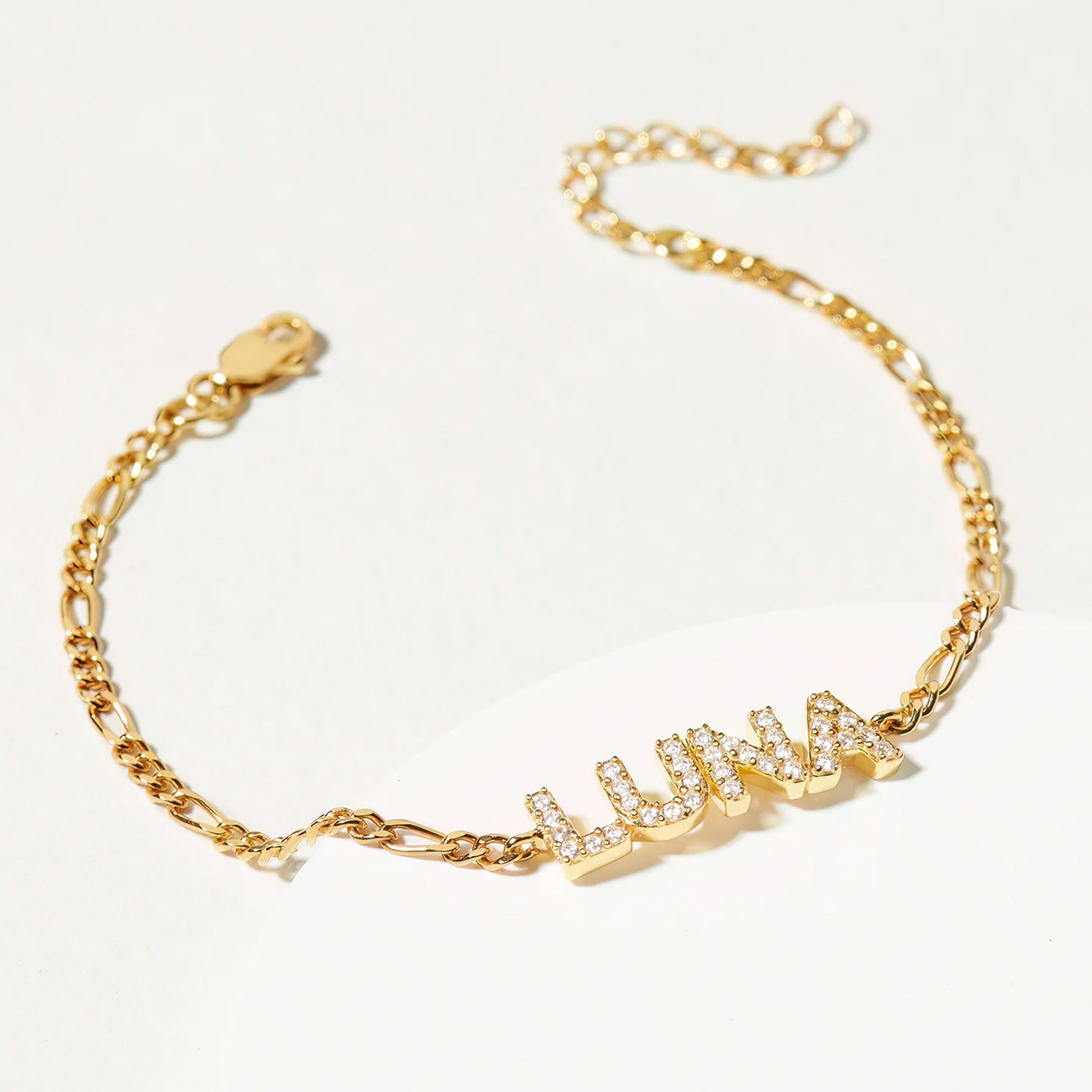 crystal name bracelet