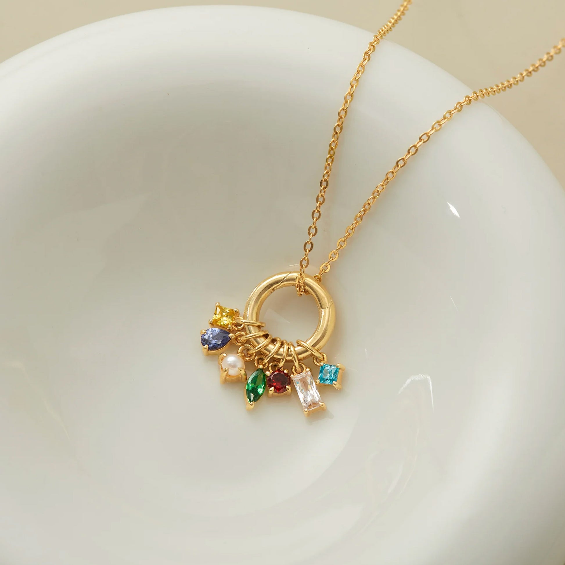 custom birthstones necklace