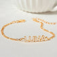 gold cz name bracelet