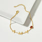 gold name birthstone braelet