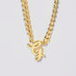 gold initial necklace