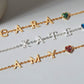 name heart birthstone bracelet