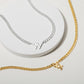silver gold initial necklace