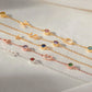 silver, gold, rose gold initial birthstone necklace