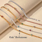 silver, gold & rose gold birthstone bracelets