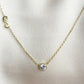 Gold necklace with initial & birthstone